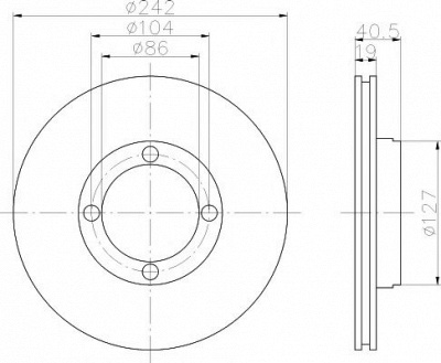 HELLA PAGID 8dd355103271 -  Тормозной диск